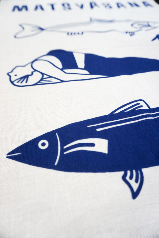 MATSYASANAマツヤーサナ(魚のポーズ)手ぬぐい