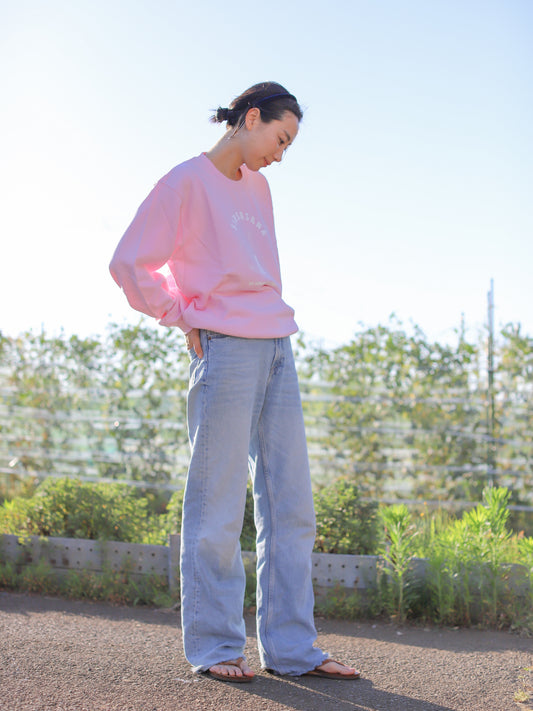 SRI.RAMANA.RITA.YOGUE SIRSASANA ライトスウェット(ライトピンク×白)