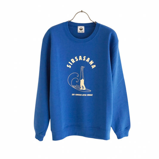 SRI.RAMANA.RITA.YOGUE SIRSASANA ライトスウェット(ブルー×クリーム)