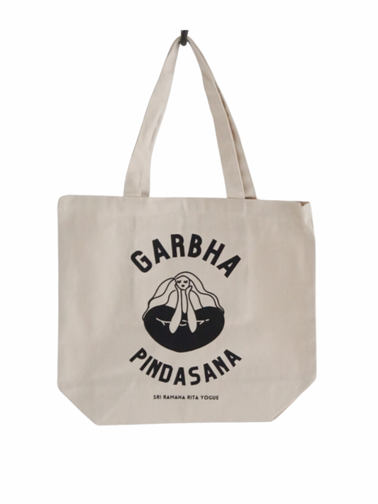 SRI.RAMANA.RITA.YOGUE GARBHA PINDASANA トートバッグ/Black