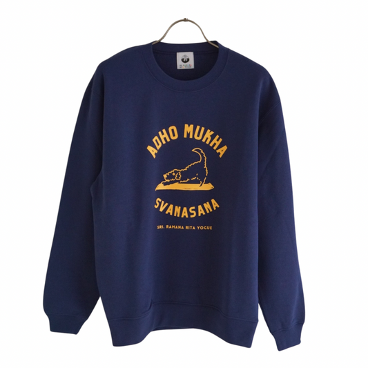 SRI.RAMANA.RITA.YOGUE/ADHO MUKHA SVANASANA ライトスウェット(ネイビー×オレンジ)