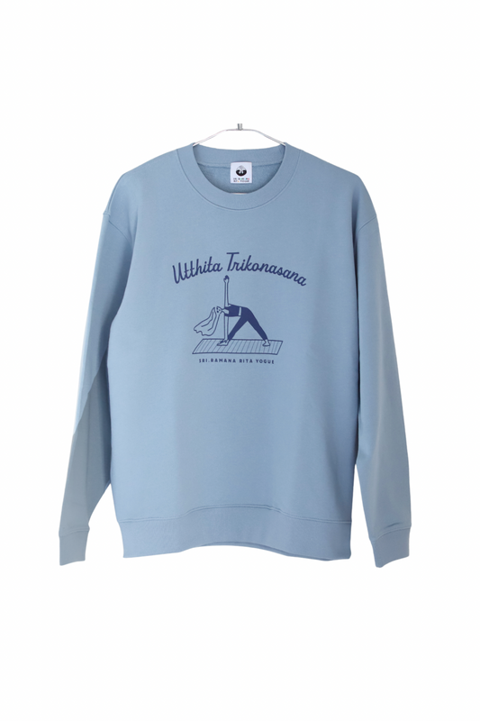SRI.RAMANA RITA YOGUE Utthita Trikonasana ライトスウェット(くすみブルー×ネイビー)