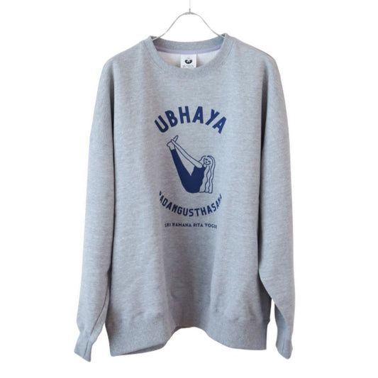 SRI.RAMANA.RITA.YOGUE/Ubhaya Padangusthasana トレーナー(グレー×ネイビー)