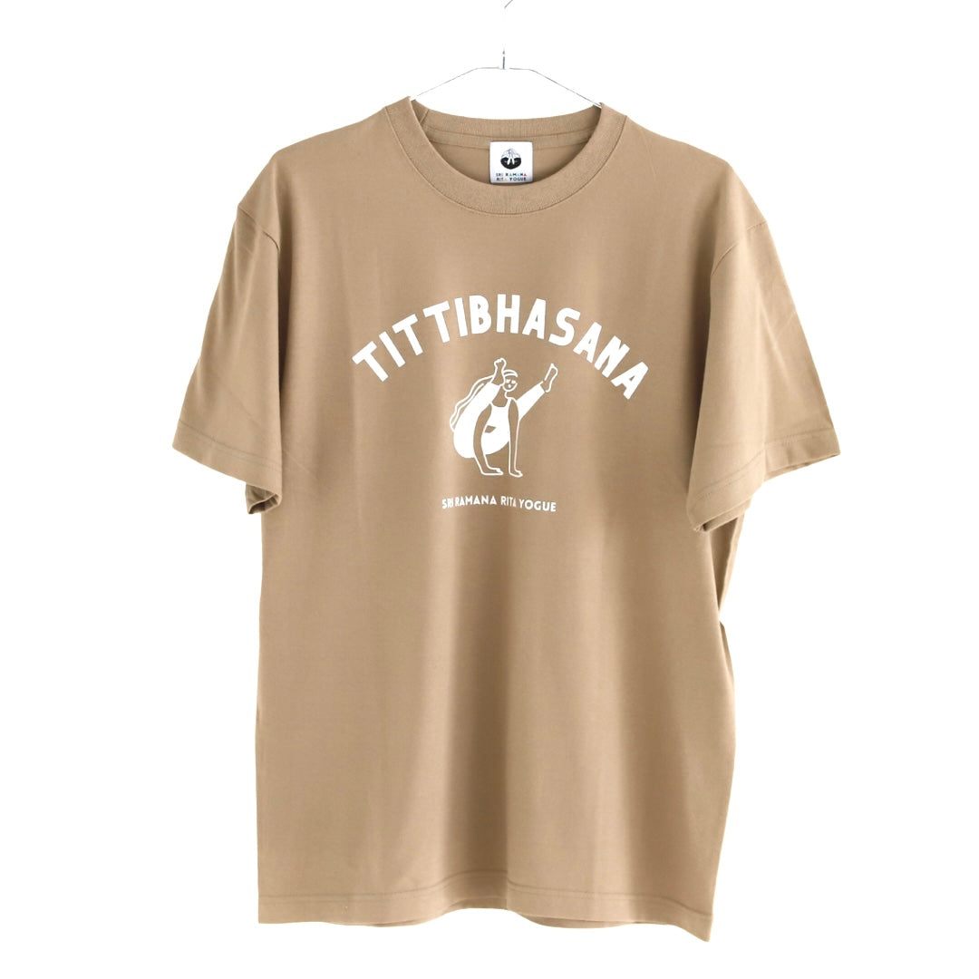 SRI.RAMANA.RITA.YOGUE／Tittibhasana Tシャツ （サンド×白）