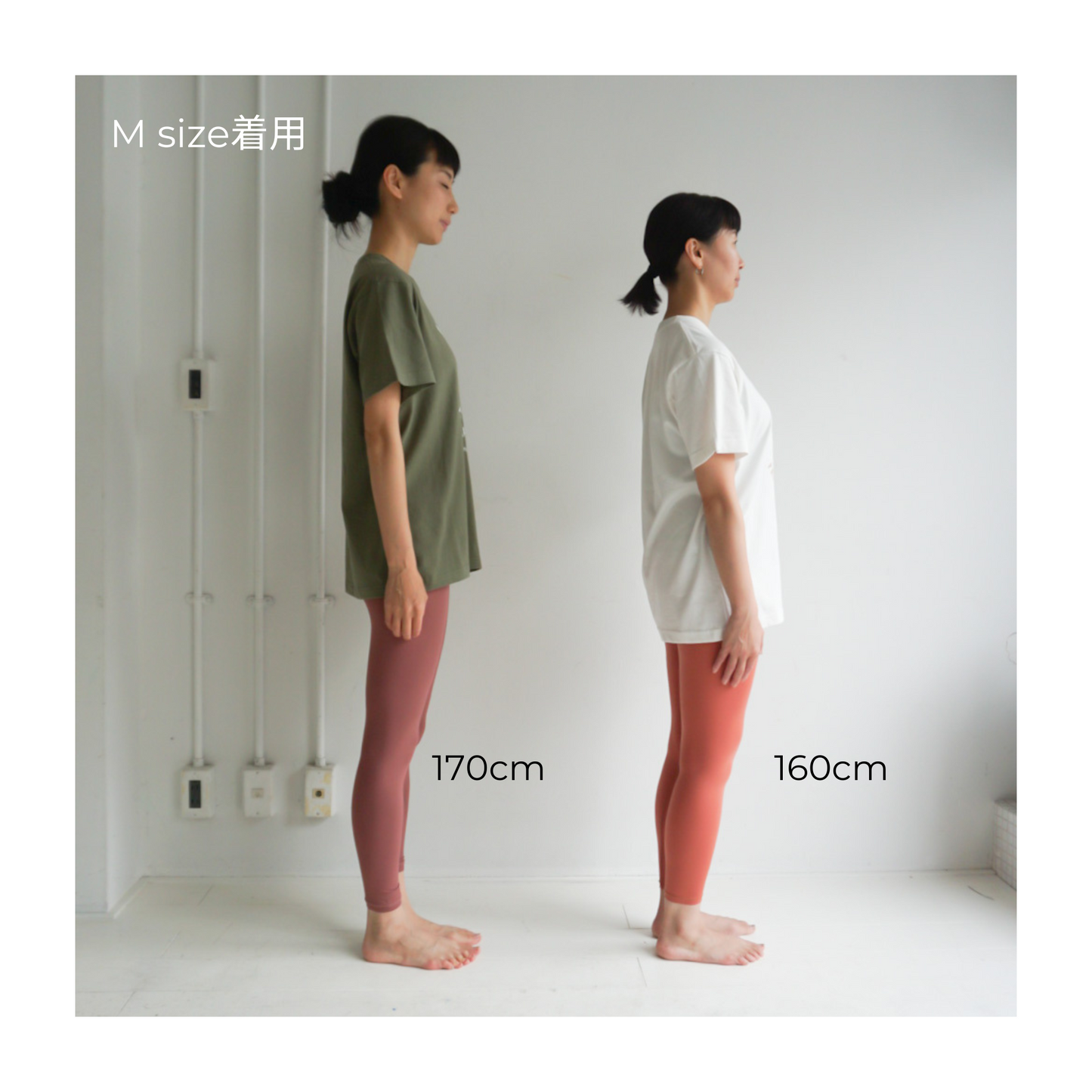 SRI.RAMANA.RITA.YOGUE／UBHAYA PADANGUSTHASANA ロングTシャツ（くすみブルー×白）