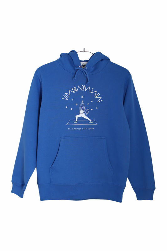 SRI.RAMANA.RITA.YOGUE VirabhadrasanaⅠ  パーカー（ブルー×ホワイト）